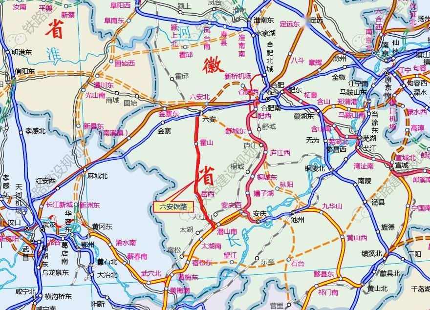 安庆境内再规划一条高铁接轨安九高铁