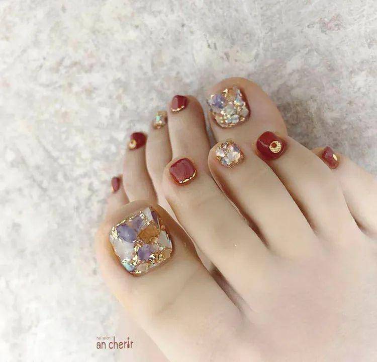 2020春夏流行色脚甲款太美了