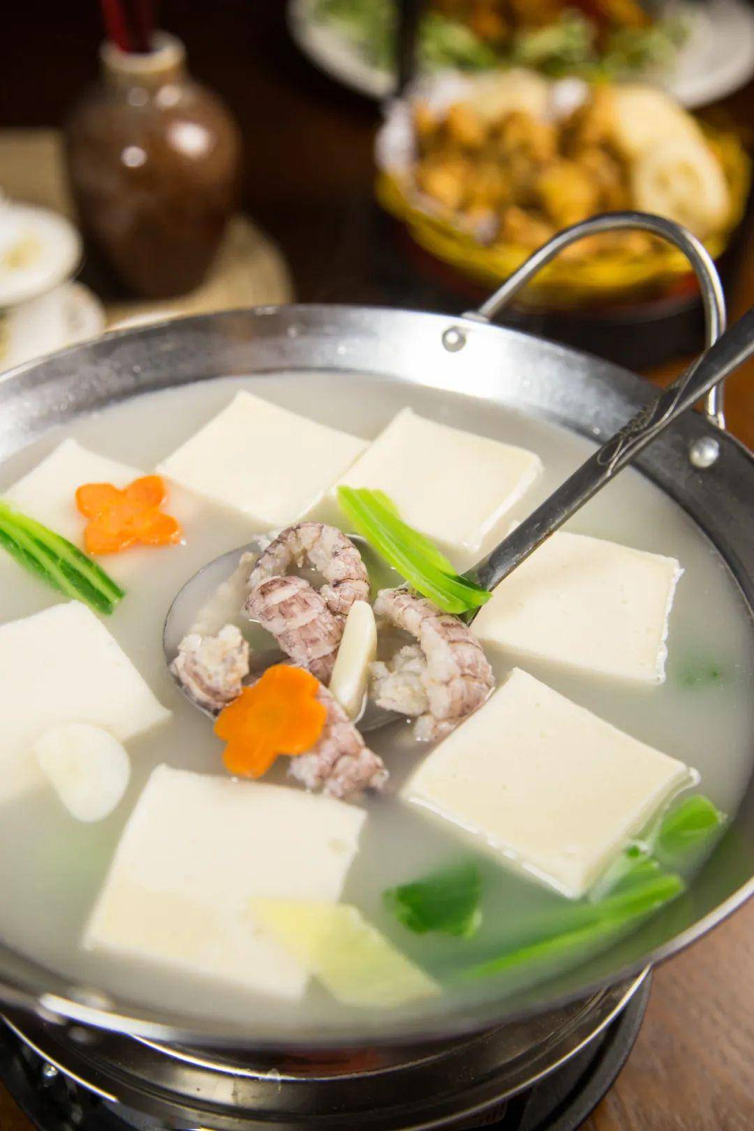 锅仔虾姑冻豆腐