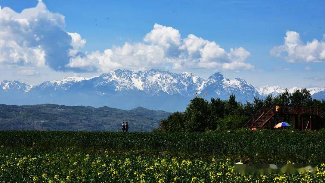 临夏市王坪——遥看雪山之美 近享田园风光
