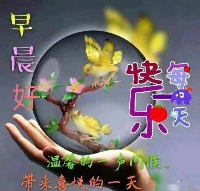 周一清晨阳光送朋友的早安问候语,最新早上好祝福动图