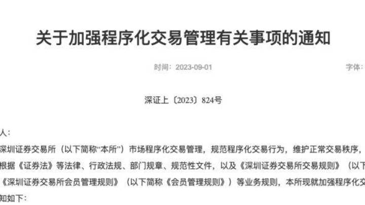 你认为沪深交易所应该加强程序化交易管理吗?