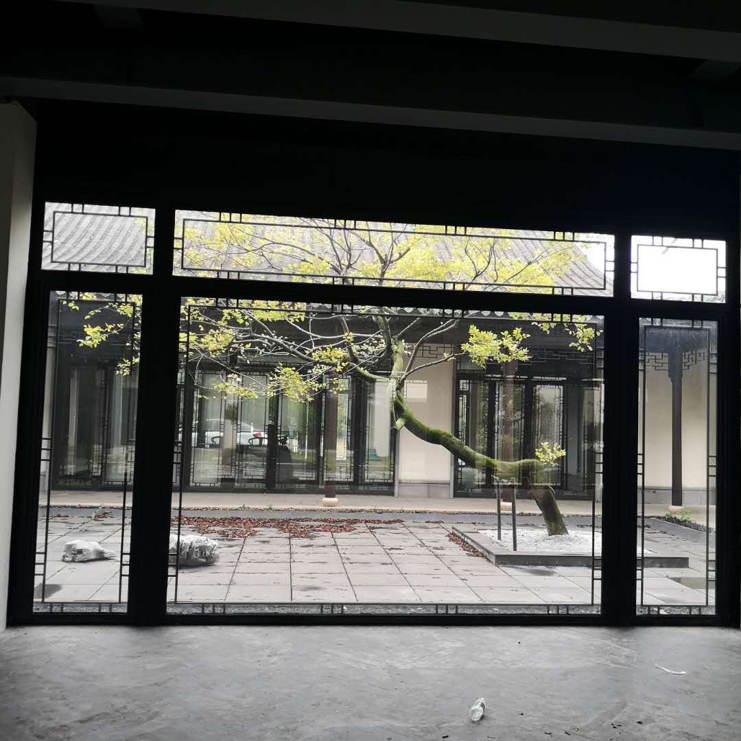 新中式全景落地窗,中式庭院落地窗,赏四季动态美「冠墅阳光」