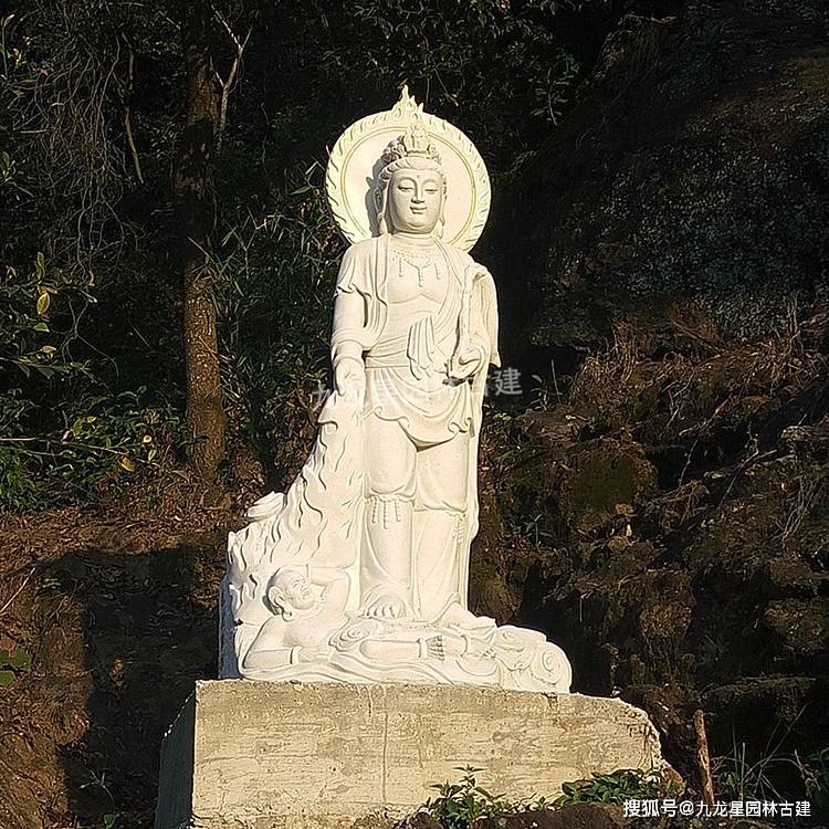 石雕观音像三十三种形态 寺庙观音佛像雕像定制厂家-九龙星园林古建