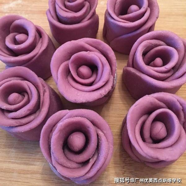 520玫瑰花馒头,紫薯味早餐,创意情人节礼物,好吃好看好做