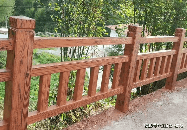 仿古木栏杆图片大全,仿木纹水泥栏杆制作,水泥栏杆上油漆颜色注意事项