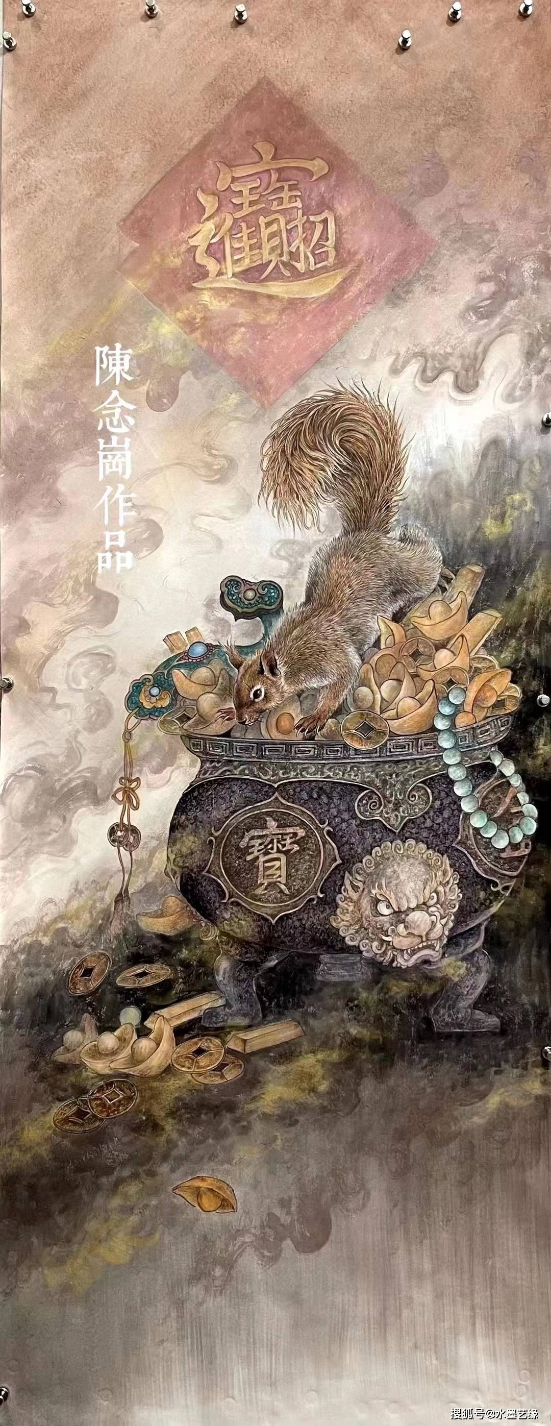 画家陈念岗工笔动物栩栩如生逼真传神