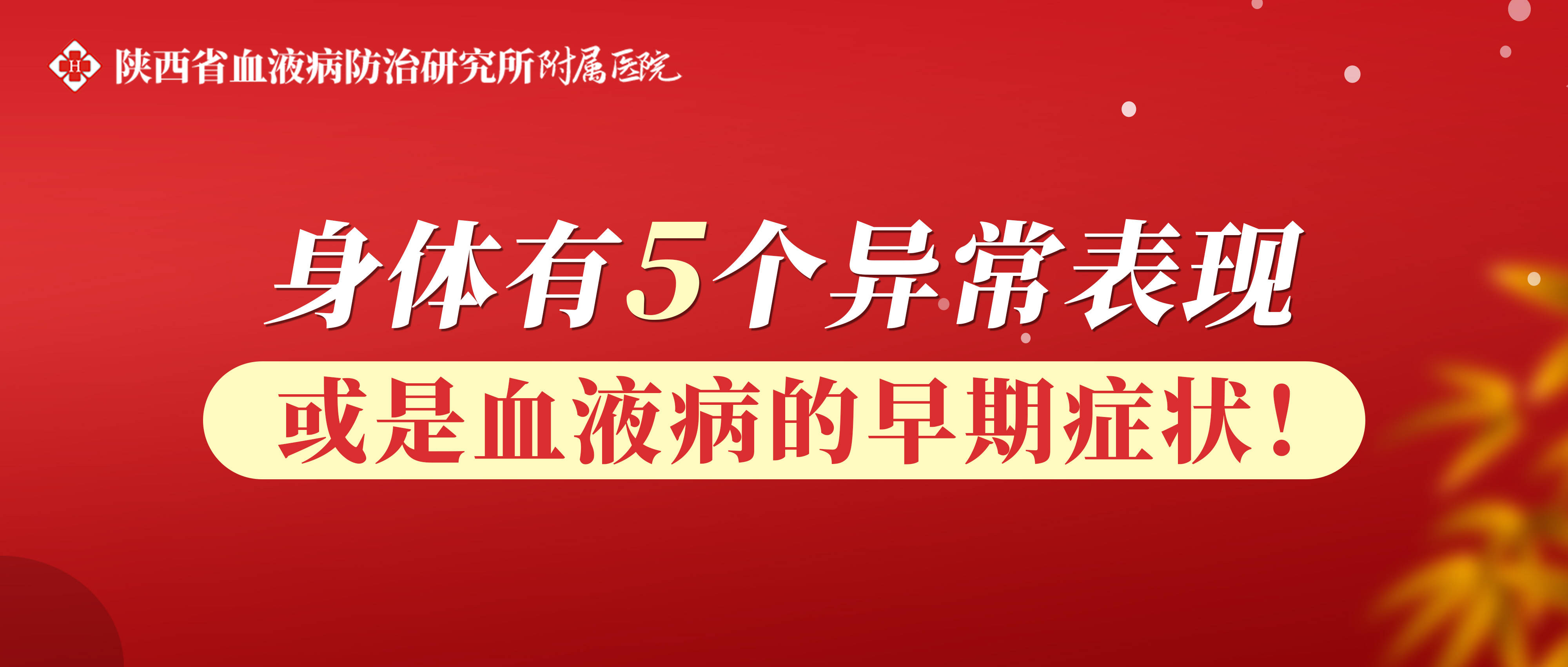 血液病发病前身体常出现这5个异常表现若你有趁早就医