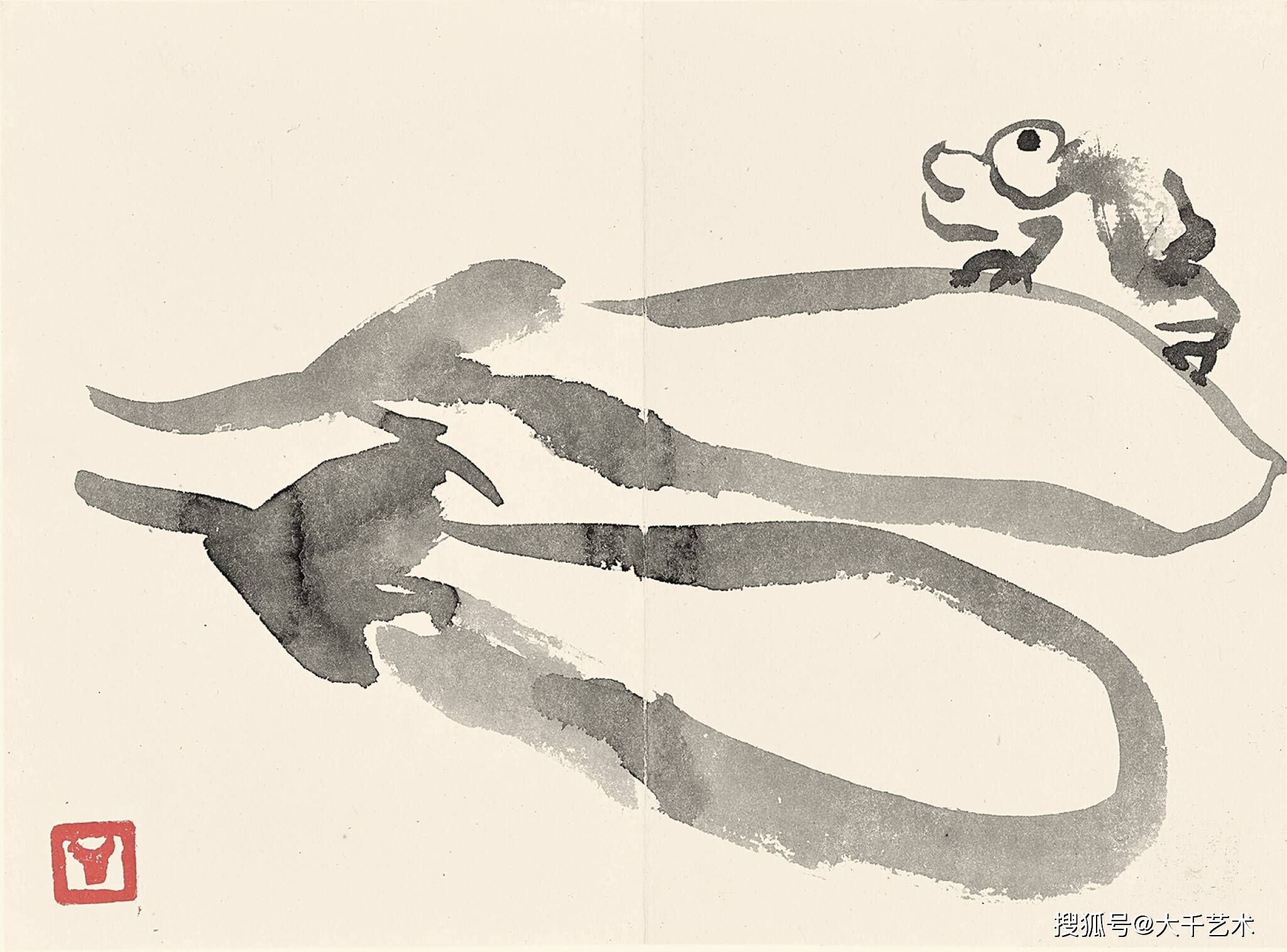 画家丁衍庸花鸟虫鱼册