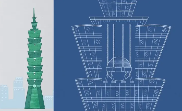 台湾第一高楼靠什么在台风中屹立不倒就是靠这颗大球风阻尼器 建筑物 台北 大厦