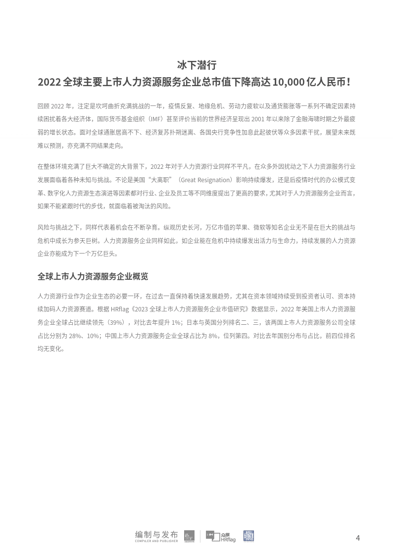 2023全球上市人力资本企业市值研究陈述(附下载)