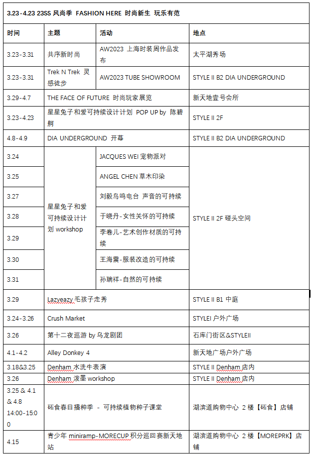 Fashion HERE时髦新机，玩乐有范 上海新六合2023春夏风气季3月启幕