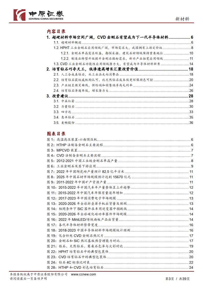 超硬质料行业深度阐发_工业金刚石持续高景气_培育钻石将来新风口(附下载）