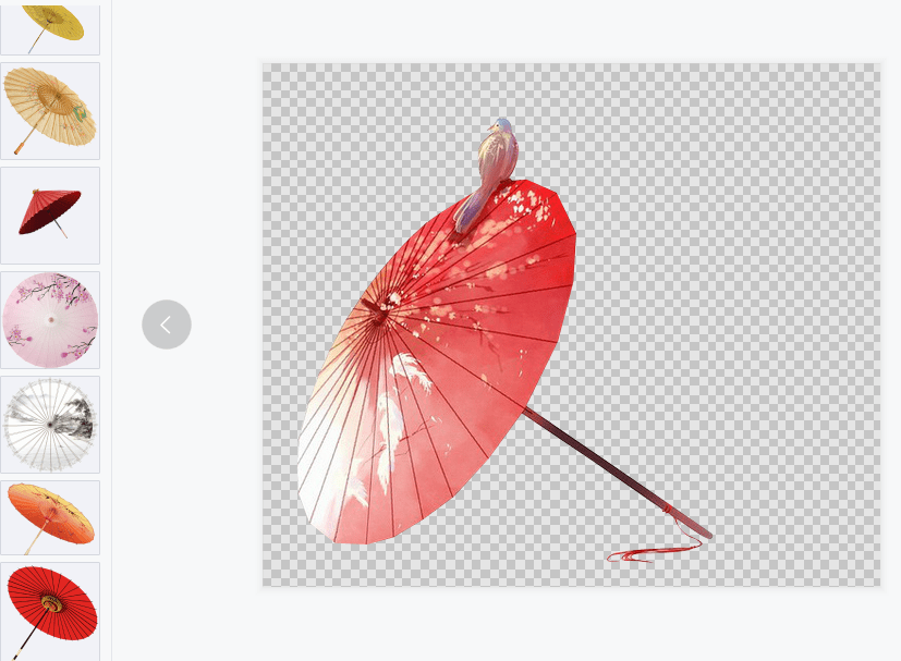 【第22期】古风手绘水彩中国风油纸伞png免抠素材