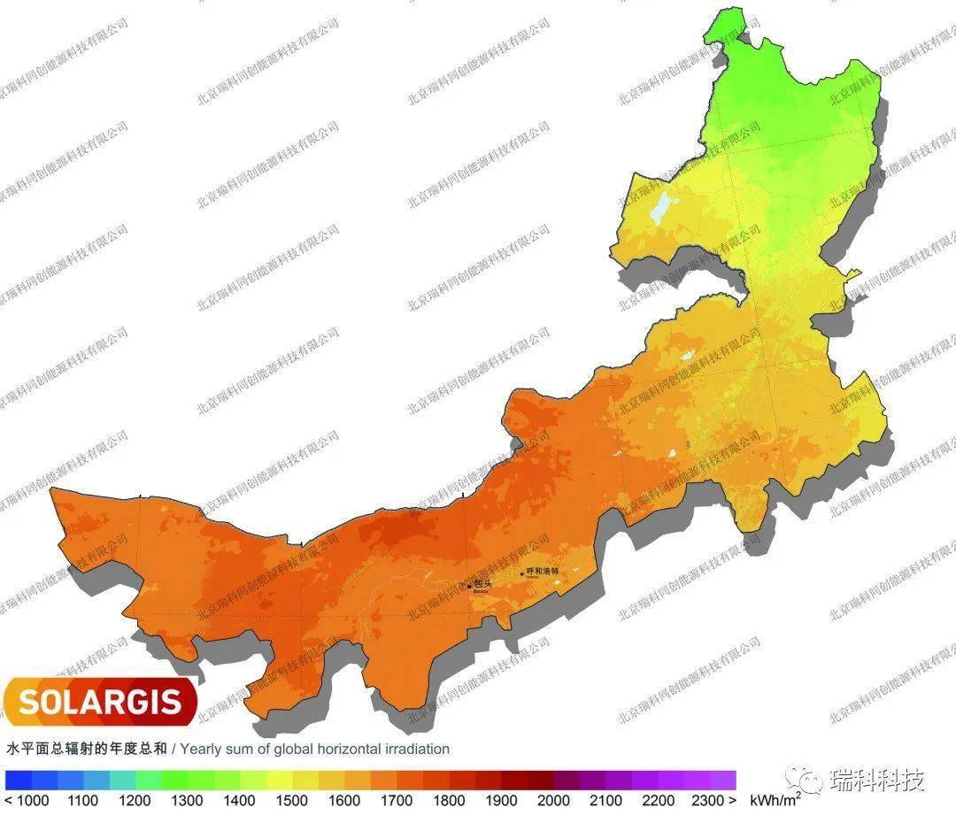 天津市,河北省华北地区中国各省高清太阳能资源图!