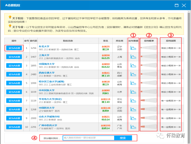 怀珠|怀珠教育咨询网文理志愿卡功能使用说明