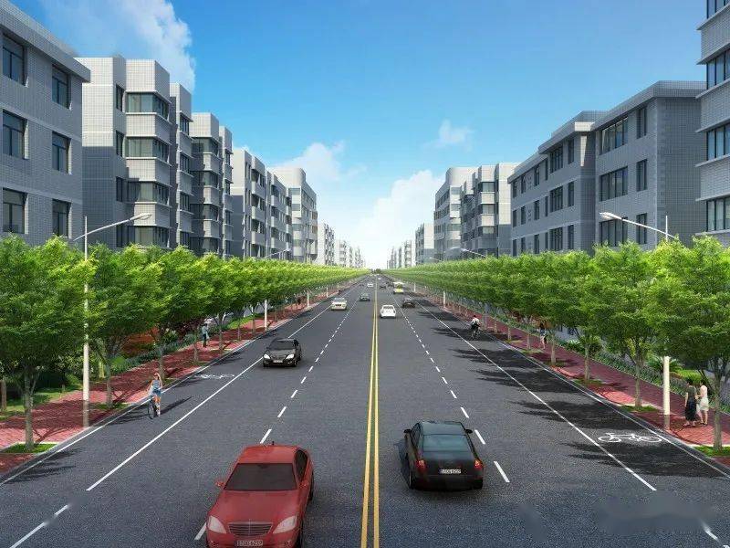 主次干道"白改黑"提升改造工程鸟瞰效果图闽侯县市政工程管理处供图)