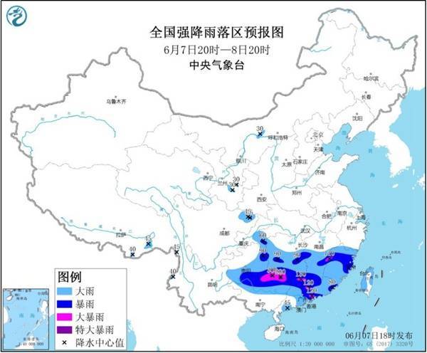 西江|强降雨影响广西 暴雨+地质灾害+渍涝等多个预警齐发