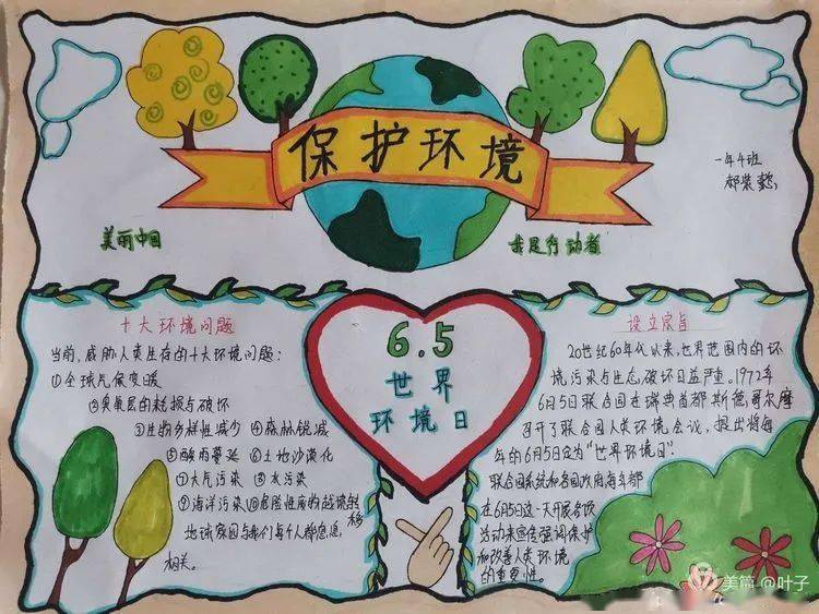 小学一年级的学生和老师们一起学习了世界环境日的来历及如何保护环境