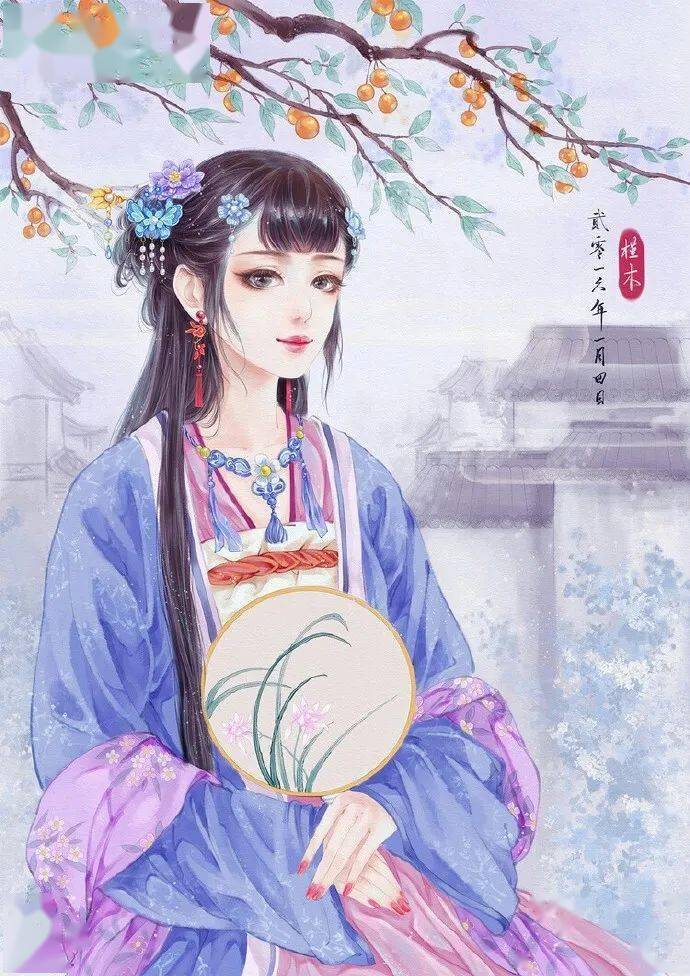 古风紫衣头像壁纸