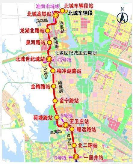 8号线一期各站点位置  北城车辆段站 北城车辆段站结合北城车辆段上