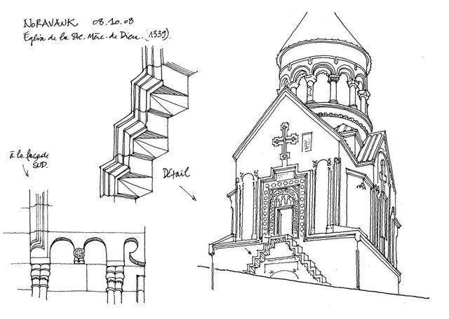 素描建筑线稿素材展示线条之美