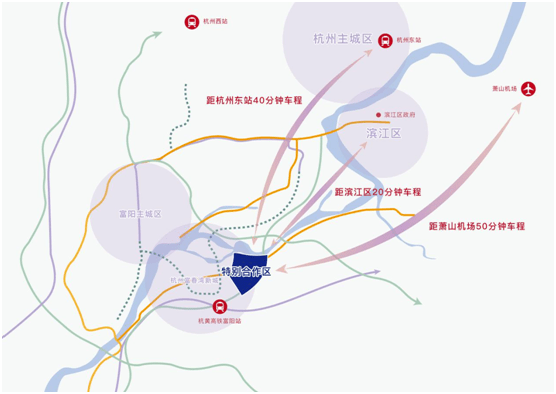 三江汇流滨富特区智慧新天地时代轮转回潮一桥南