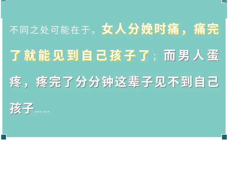 女人生孩子疼和男人蛋疼，谁更疼？终极PK结果是……