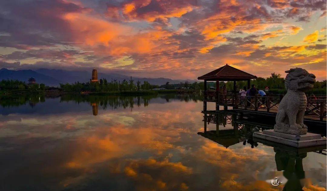 鄠邑晚霞刷爆朋友圈_美景