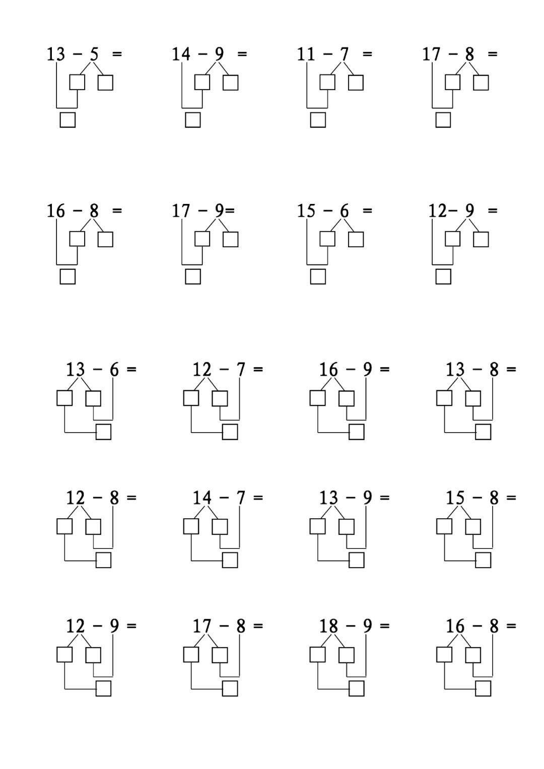 12-9=10-9 2=311-9=10-9 1=2破十法是把十几减几转化为10以内减法和10