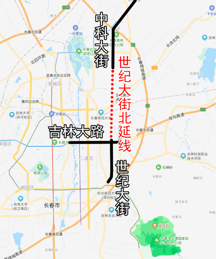 长春这条主动脉延长线新消息!未来从北湖到净月可能只要半小时!