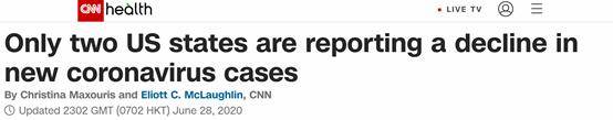 疫情|36：2！美国36州新增新冠肺炎确诊病例数激增，仅2州较前一周有所下降