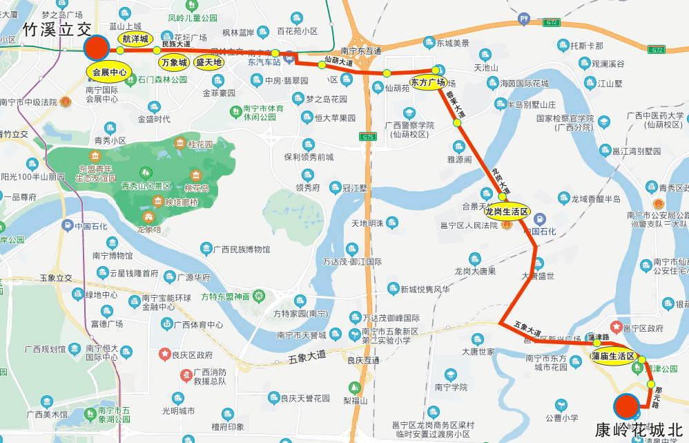 7月6日起,南宁公交集团开通夜间公交线路