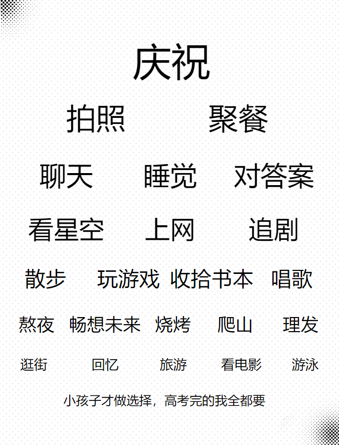 图片|高考结束那一天，你在干什么？