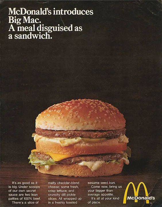 看来,麦当劳对巨无霸信心百倍,甚至打算用这尊汉堡建立一种新的饮食