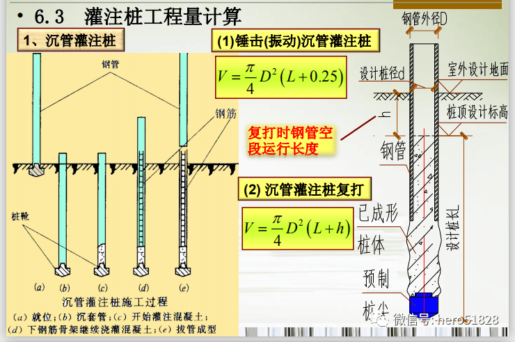 土建单位工程桩与地基基础工程量计算规则