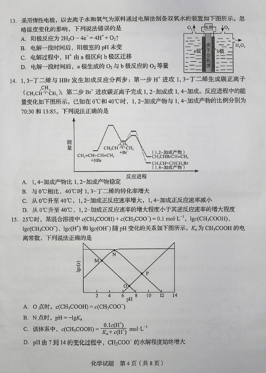 答案|2020年山东高考试题及答案 | 历史、化学