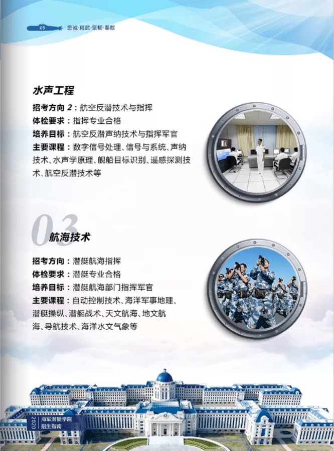 海军潜艇学院发布招生指南!