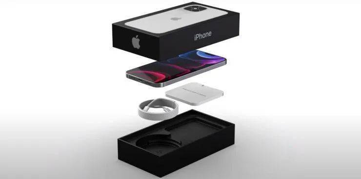 苹果iphone 12包装盒渲染图曝光:取消充电头,耳机