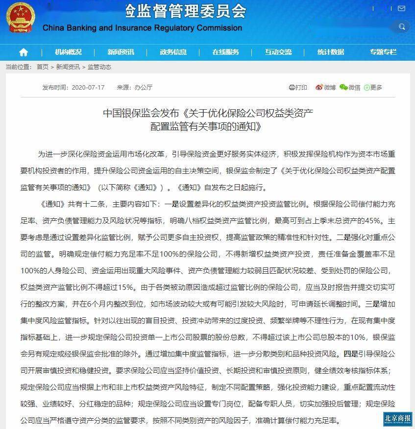 增量资金|A股迎来万亿增量资金险企权益类投资上限升至45%