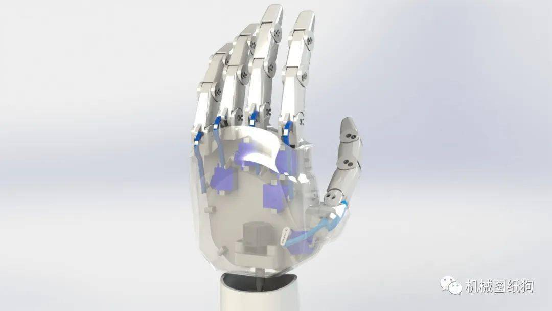 【机器人】仿生机械臂机械手掌模型3d图纸 solidworks