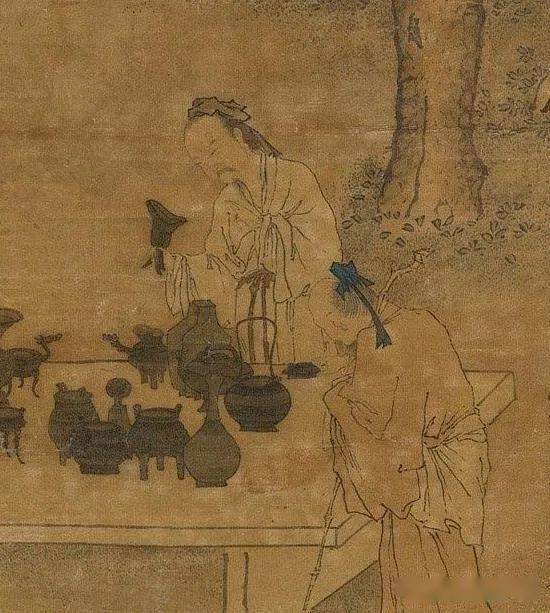 中国国画历代精品高清展:(1322)明 张翀《鉴古图》