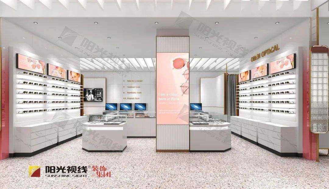 案例甜美柔和时尚大气诠释现代简约眼镜店的经典之美