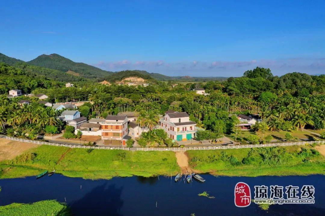图说琼海:航拍博鳌沙美村