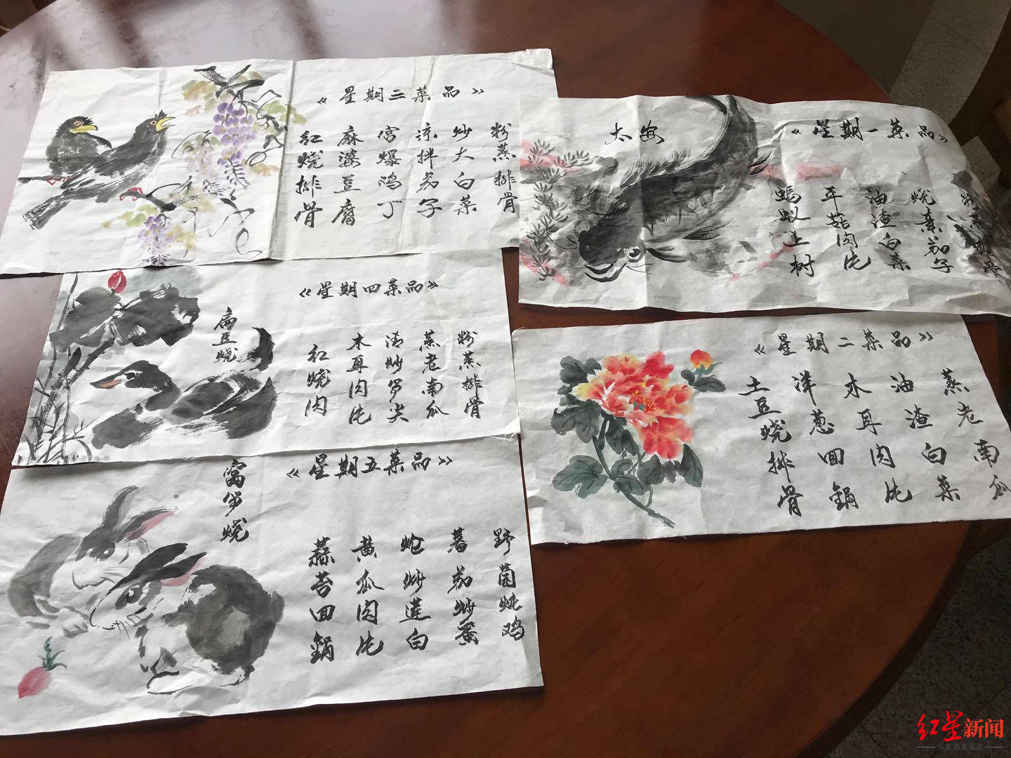 王智|食堂成了他的展厅 德阳一食堂的厨房内藏着一位国画高手