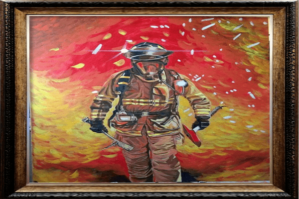 基层丨林口大队《文化进消防·情暖火焰蓝》——绘画篇