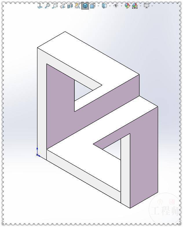 solidworks用视觉误差画一个不存在的方框