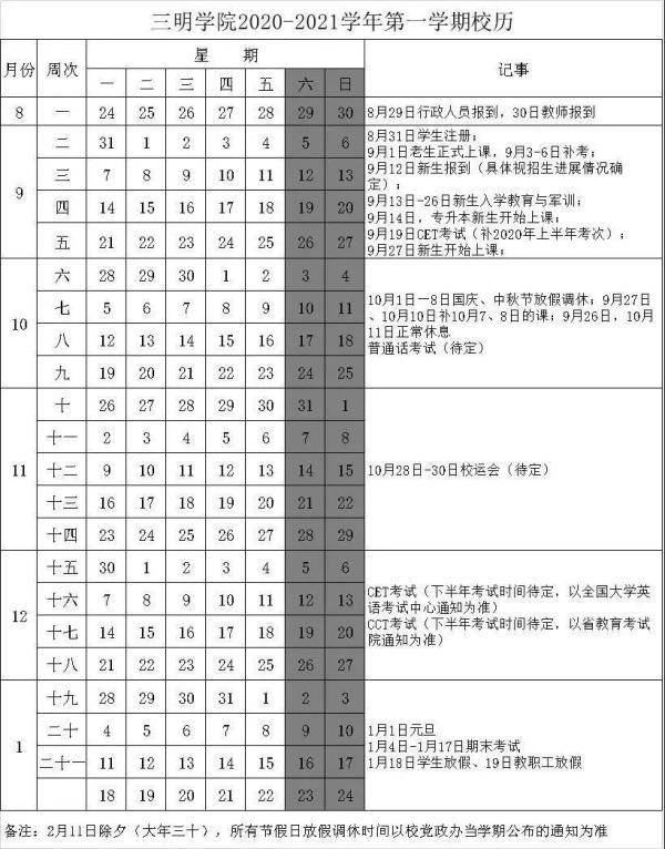 时间|最新！福建14所高校秋季开学时间确定！