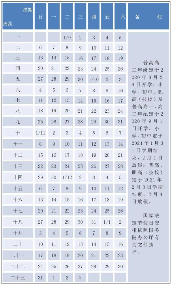 宁波|宁波中小学全新校历来了！开学、寒假时间都定了