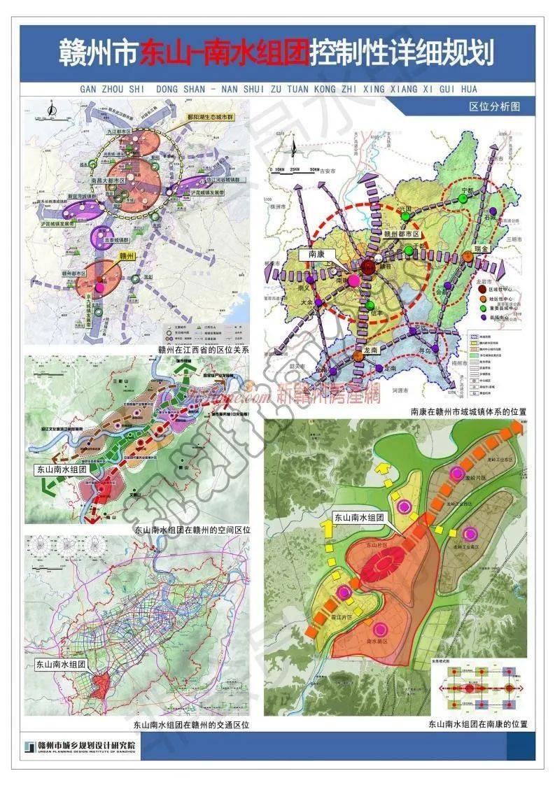 区域发展 赣州市东山-南水组团控制性详细规划(草案)公示!